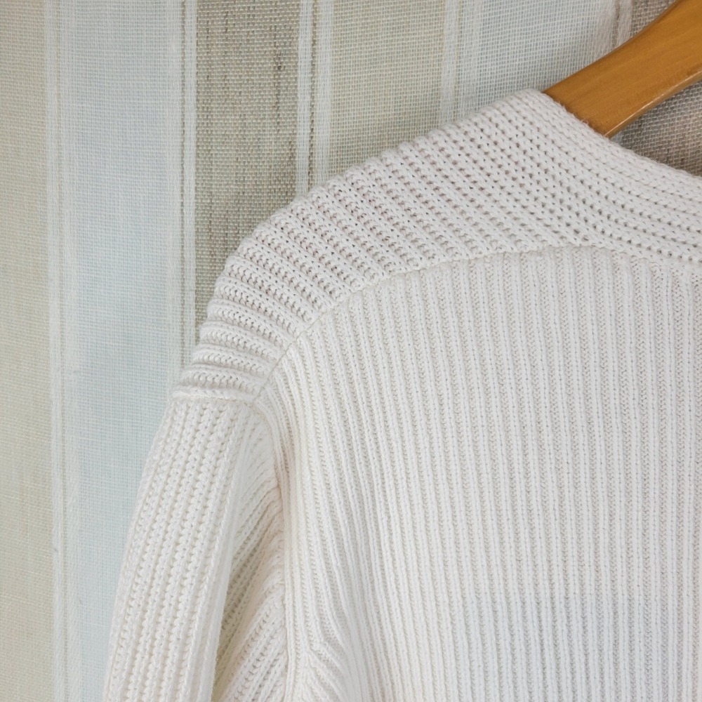 Madewell Nolan Ribbed Cardigan Sweater White Size 3X - Picture 10 of 11
